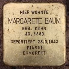 Stolperstein dedicated to Margarete Baum