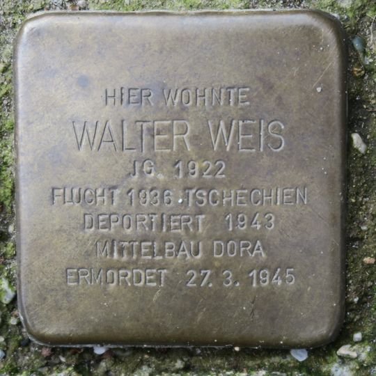 Stolperstein en memoria de Walter Weis