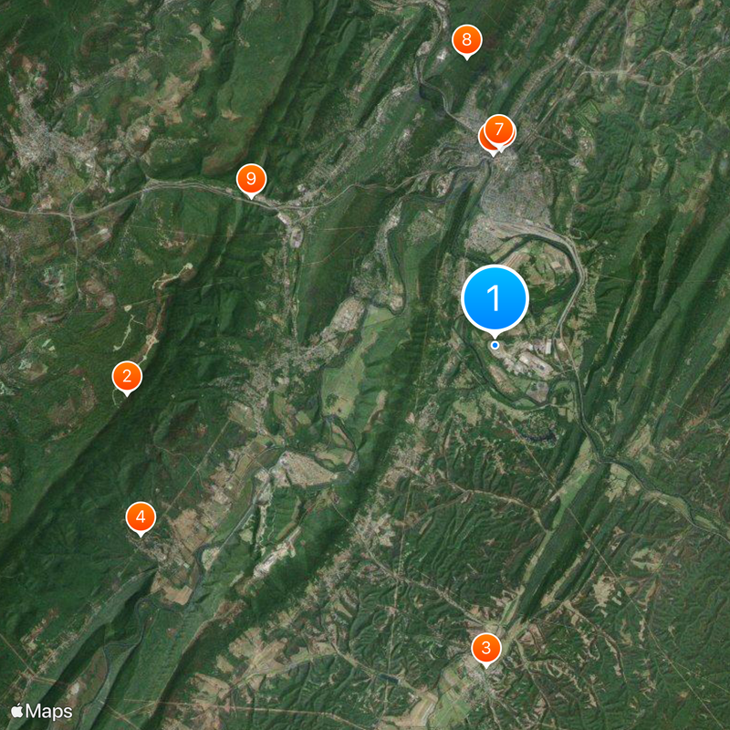 Federal Correctional Institution, Cumberland Map
