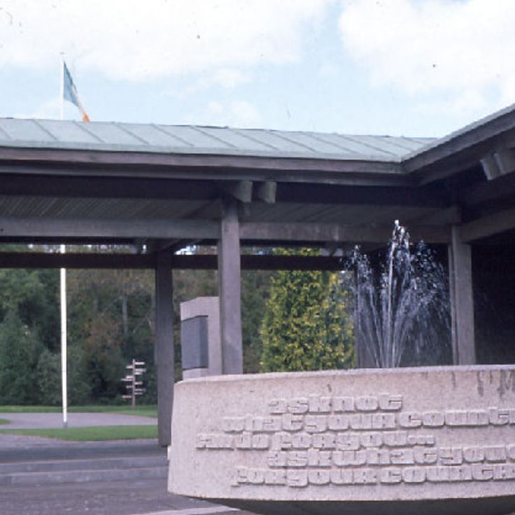Bosbouwpad in JFK Arboretum