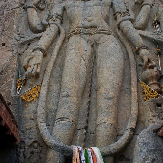 Rock cut sculptures at Mulbag