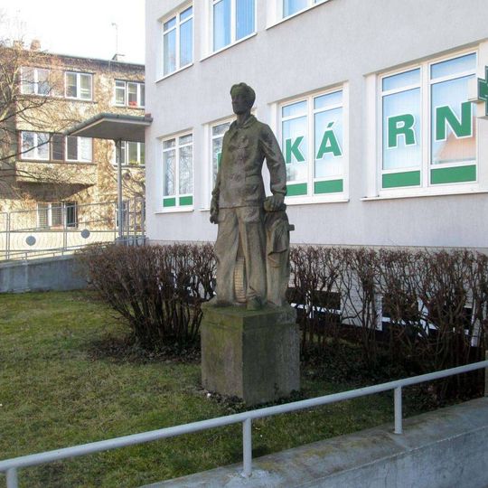 Socha muže v Trávnické ulici v Prostějově