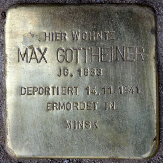 Stolperstein dedicated to Max Gottheiner
