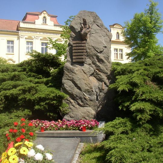 World War II memorial at Hlaváčkovo náměstí, Slaný