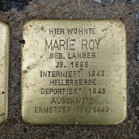 Stolperstein en memoria de Marie Roy