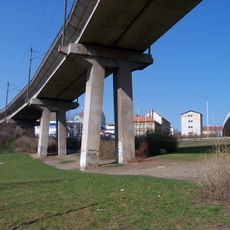 Bridge of Holešovická přeložka over the Rokytka