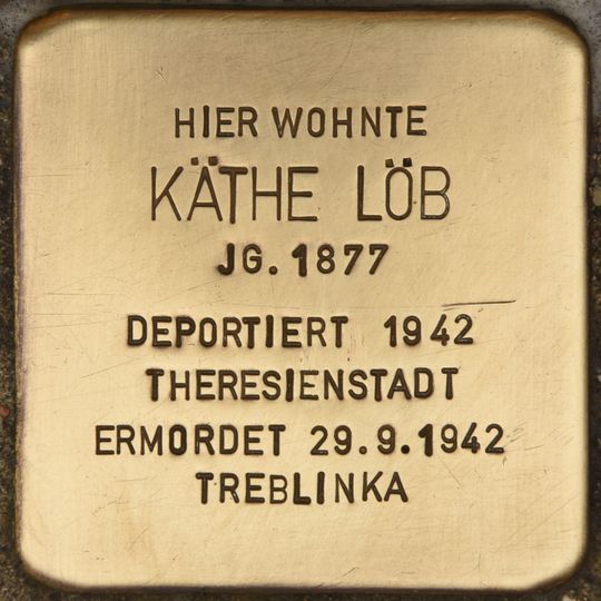 Stolperstein dedicated to Käthe Löb