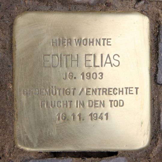 Stolperstein en memoria de Edith Elias