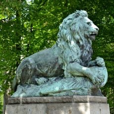 Lion statue in Krásná Lípa