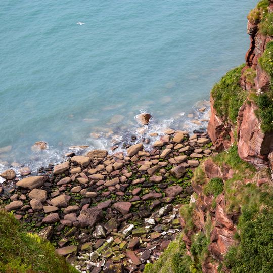 Barrowmouth gypsum and alabaster mine at Saltom Bay