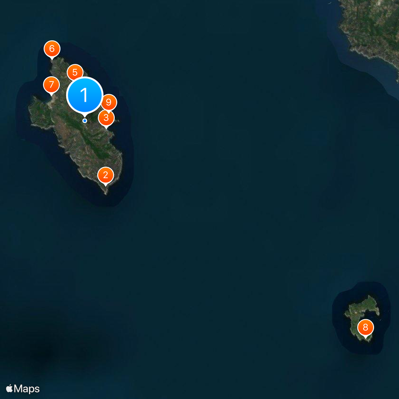 Isola del Giglio Kaart