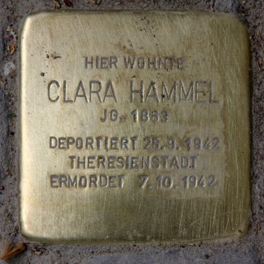 Stolperstein en memoria de Clara Hammel