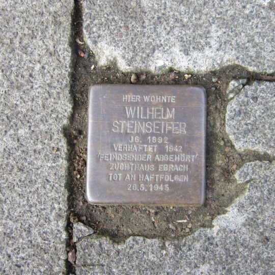 Stolperstein en memoria de Wilhelm Steinseifer
