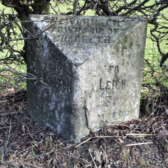 Milestone, Warrington Road, Culcheth; 175m NW jcn B6212