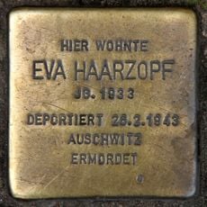 Stolperstein dedicated to Eva Haarzopf