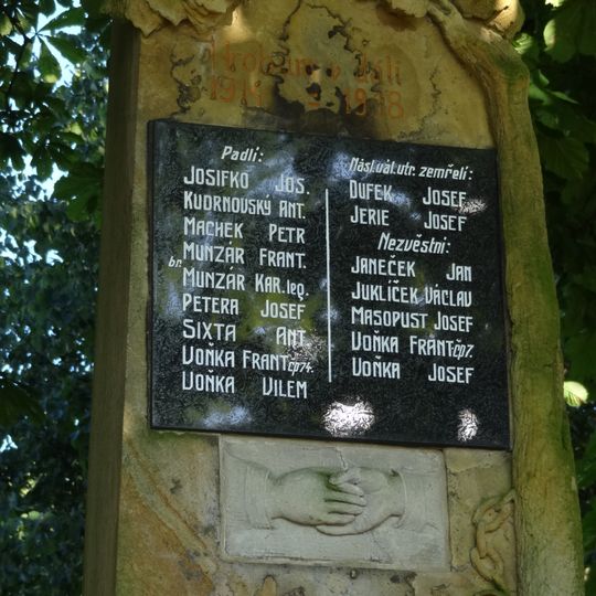 World War I memorial in Třebihošť