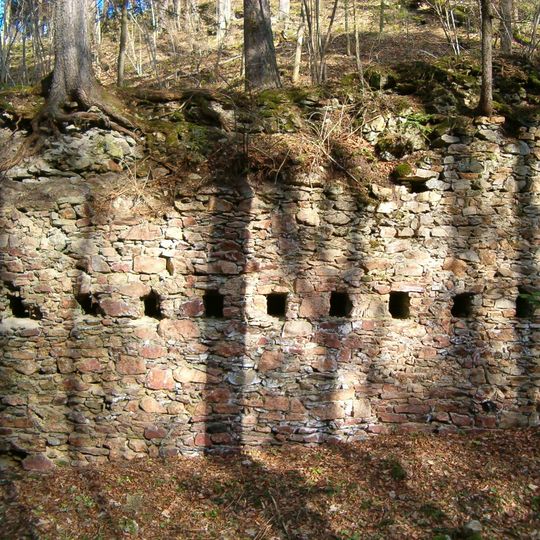 Hrad Příběnice a hradní městečko, hrad Příběničky, zřícenina a archeologické stopy