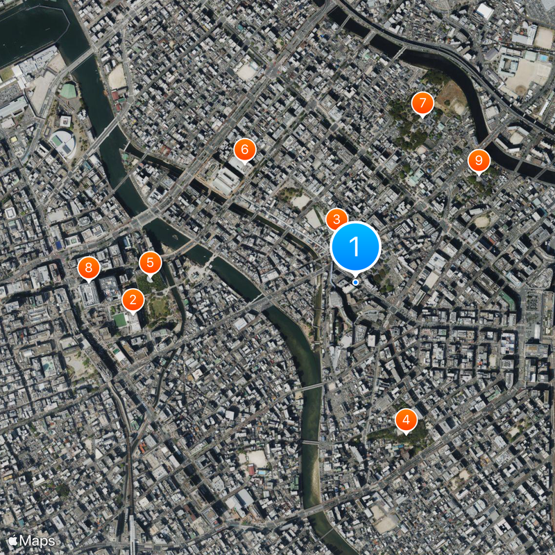 Kushida Shrine Station Map