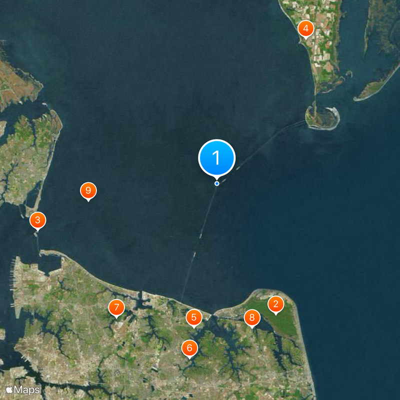 Chesapeake Bay Bridge-Tunnel Mapa