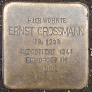 Stolperstein dedicated to Ernst Grossmann