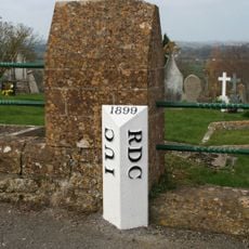Boundary Marker Against Cemetery Wa;;