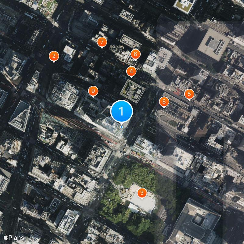 Bank of America Tower Mapa