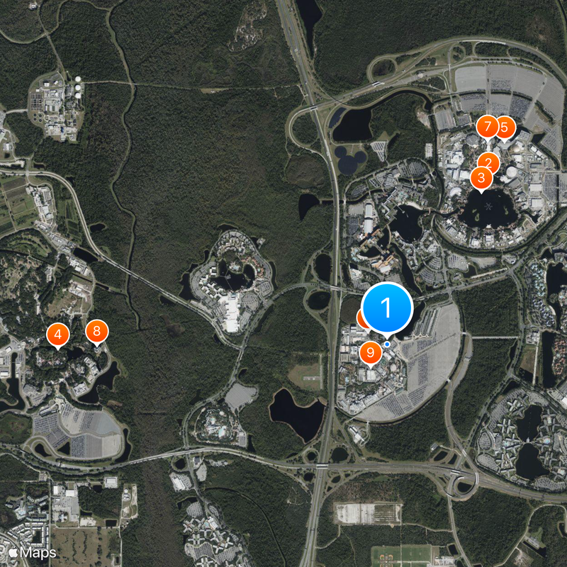 Disney's Hollywood Studios Mapa