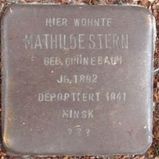 Stolperstein dedicated to Mathilde Stern