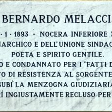 Plaque to Bernardo Melacci