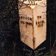 Milepost, The Hawthorns, between Wollaston & Stourton