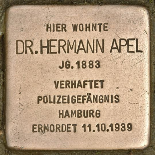 Stolperstein en memoria de Hermann Karl Apel