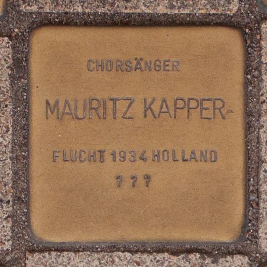 Stolperstein für Mauritz Kapper