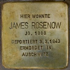 Stolperstein dedicated to James Rosenow