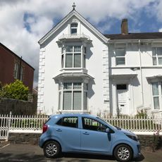 Bryn Roma, including front garden wall, railings and gate