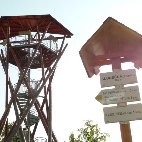 Rozcestník Slunečná - rozhl.