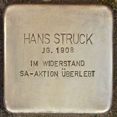 Stolperstein dedicated to Hans Struck