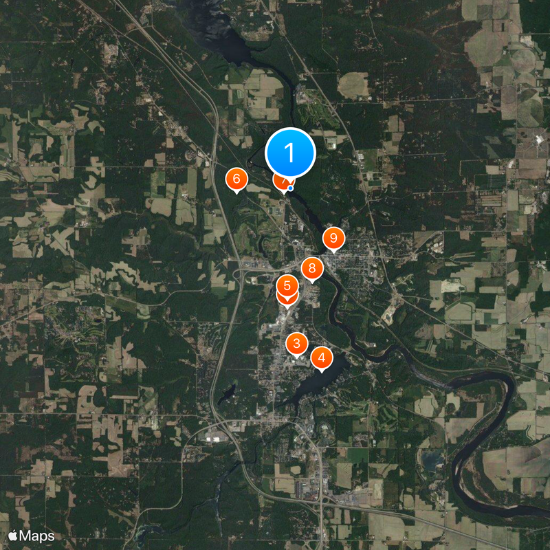 Dells of the Wisconsin River Mappa