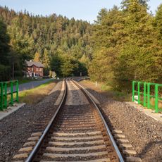 Železniční most přes Kamenici severně od domu Hillův Mlýn čp. 8