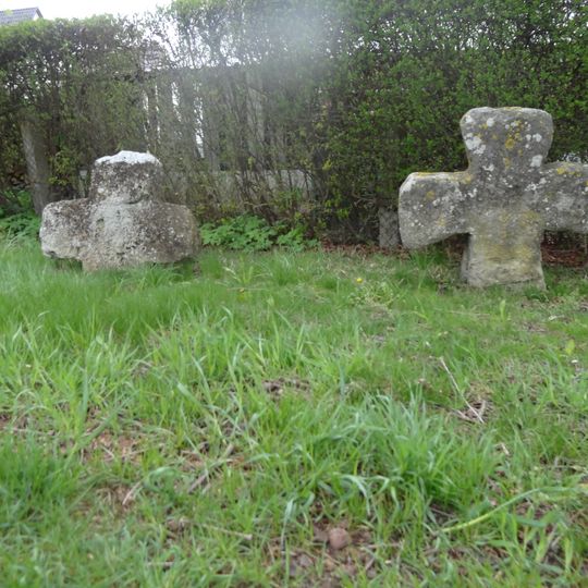 Two stone crosses