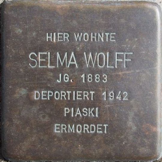 Stolperstein à la mémoire de Selma Wolff