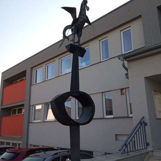 Sculpture with a Rooster