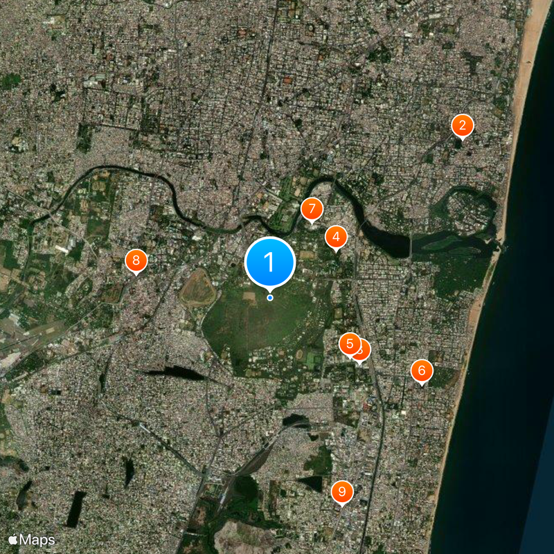 Guindy National Park Mapa