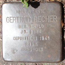 Stolperstein dedicated to Gertrud Becher