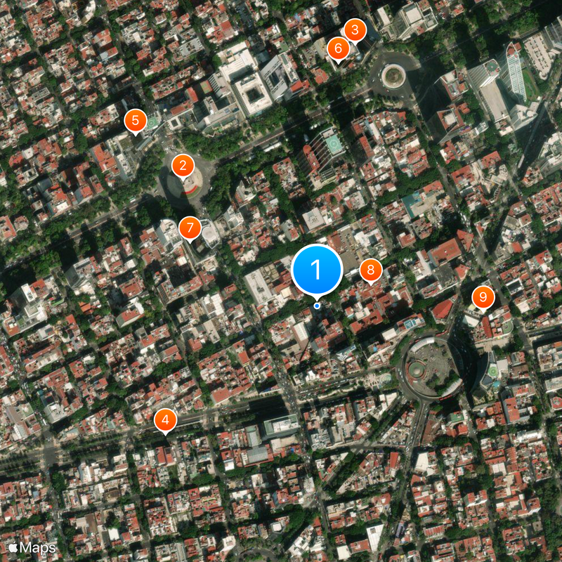 La Casa de Toño en Zona Rosa Map