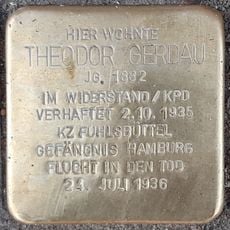 Stolperstein en memoria de Theodor Gerdau