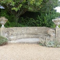Semi Circular Garden Seat To East Of Kitchen Courtyard Walls
