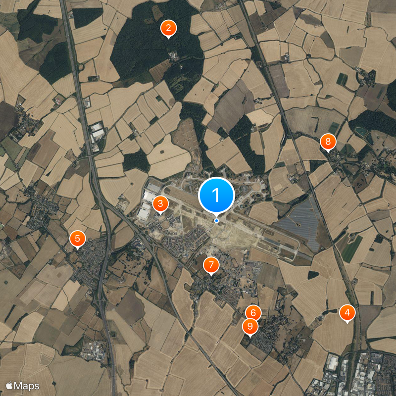RAF Alconbury Map