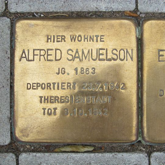 Stolperstein dedicated to Alfred Samuelson