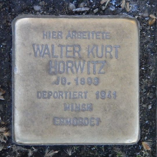 Stolperstein em memória de Walter Kurt Horwitz
