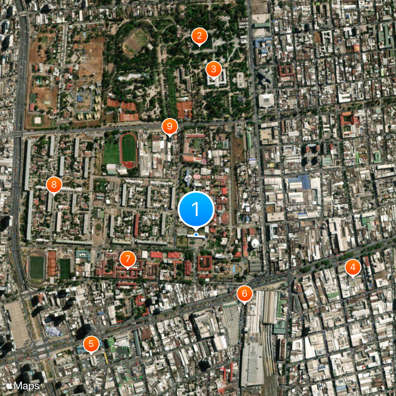 University of Santiago Map